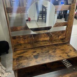 Vanity Desk with Lights, Makeup table, and mirror