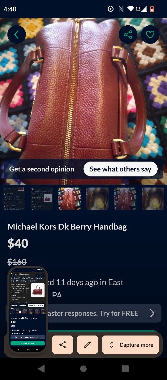 Berry Leather Michaels Korrs Bag