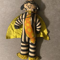 vintage 1970s McDonald's Hamburglar plush doll