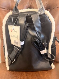 Black white trim backpack