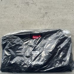 Supreme Washed Box Logo Crewneck Black SS25