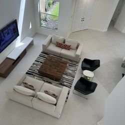 Modani Couches, Table, Chairs, Great Shape!