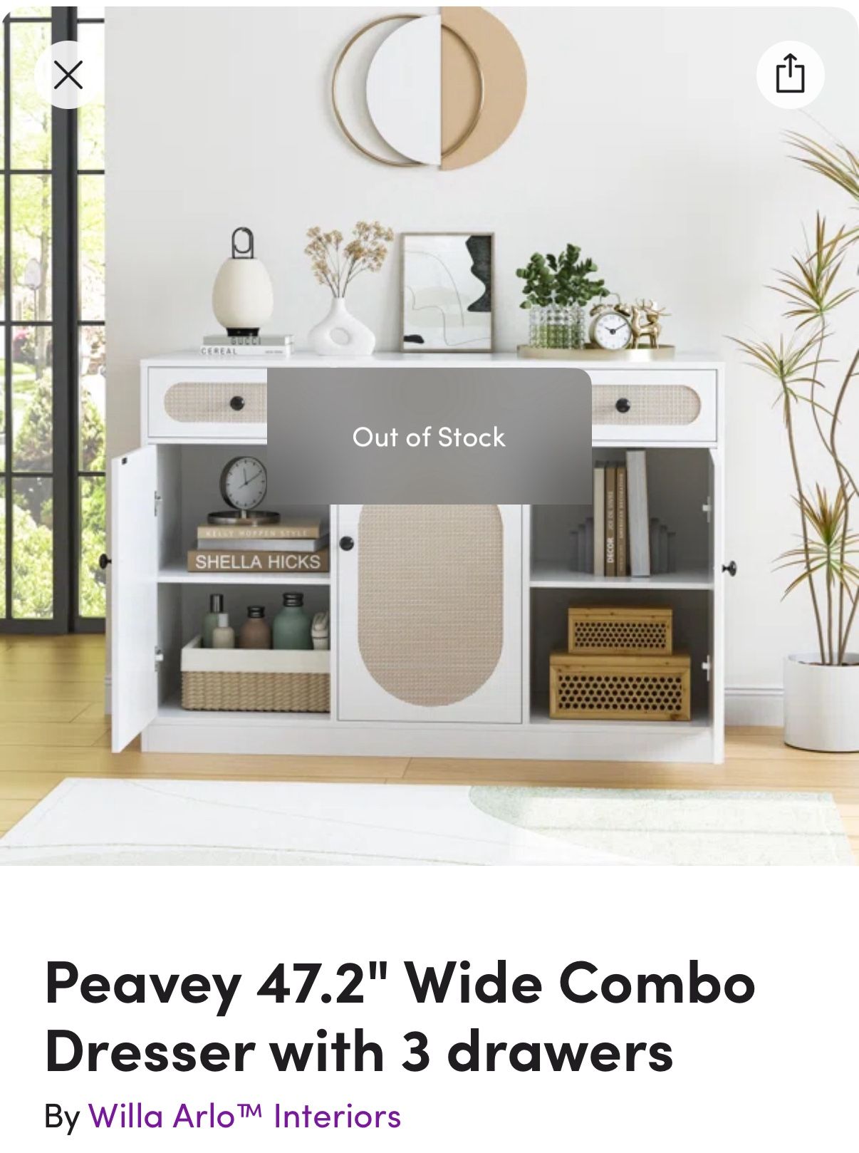 Peavy 47.2 Wide Dresser White