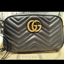 Black Leather Gucci Authentic Handbag Crossbody Mini 