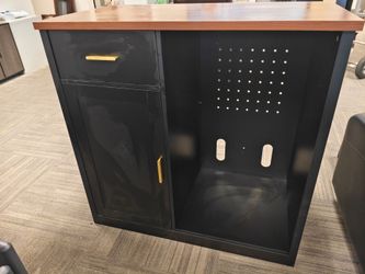 Coffee Bar Cabinet (fridge not include), Coffee Station with Storage, Buffet Sideboard for Living Room, Black