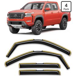 Brand New : in-Channel Window Rain Guards Fit for Nissan Frontier Crew Cab 2022-2025