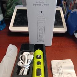 Bousnic Dog Nail Grinder with 2 LED Light - New Version 2-Speed Green