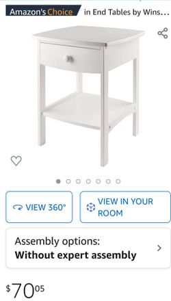 Winsome Wood Claire Accent Table, White