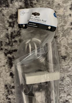 Silver 30in-80in Curtain Rod