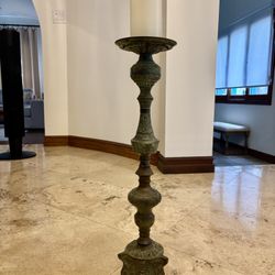 Antique Bronze Candle Holder
