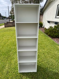 White 5-Shelf Bookcase