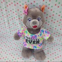 Build a Bear VIOLET THE WOLF 16” Soft Plush Great Wolf Lodge w/ Tie Dye Bday