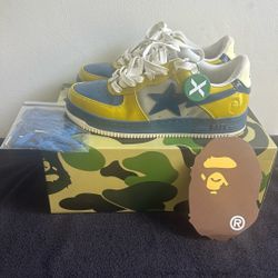 A Bathing Ape Bape Sta Nostalgic Blue Yellow 