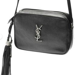 YSL - Saint Laurent Camera Bag - Black w/ Silver Hardware