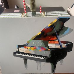 Large Piano Canvas Painting Wall Art