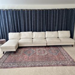 White MCM Sectional Sofa