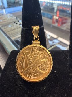 22KT Coin Pendant 42006-1 