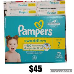 Pampers Size 7 And 4 Wipes