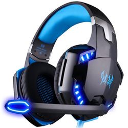 New 5mm Gaming Headset Mic LED Headphones Stereo Bass Surround for PC PS4 Xbox ONE