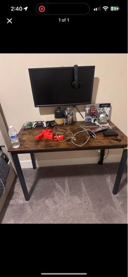 Desk & monitor both for sale