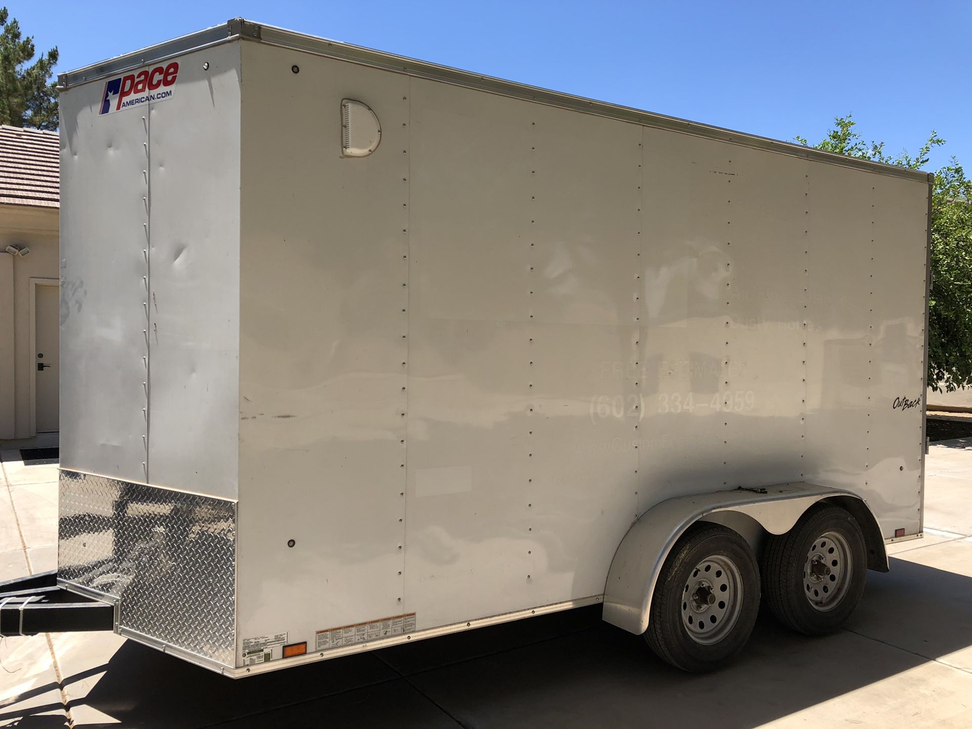 2018 Pace 14’ enclosed trailer