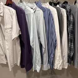Men’s dress shirts lot size Large 16.5 34-35