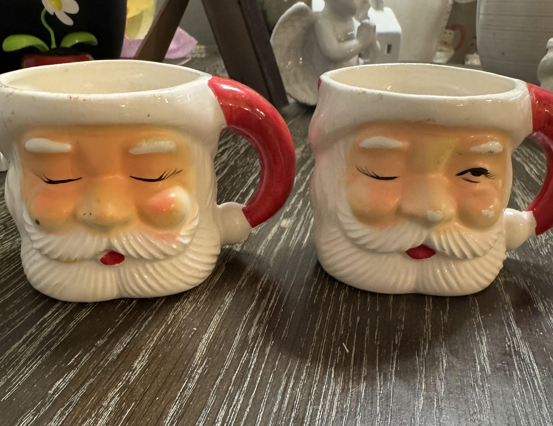 Vintage Santa Mugs