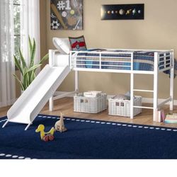 Children loft Bed With Slide 