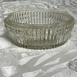 Vintage Clear Pressed Glass Bowl
