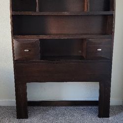 Twin Headboard with Bookcase - Bookcase Style Headboard for Twin bed Expresso.