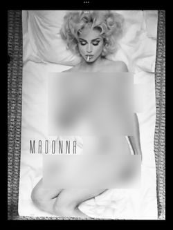Madonna Poster - Nudity Is Blurred Only In This Photo.