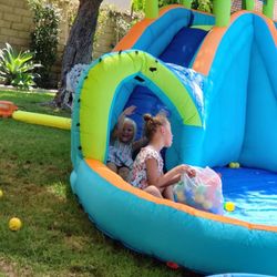 H20 Go Outdoor Bounce House / Inflatable Blow Up Slide 