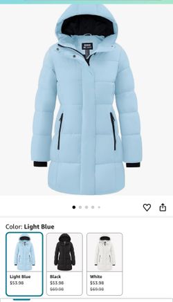 Skieer Women's Winter Coat Warm Padded Long Puffer Jacket Waterproof Hooded Snow Coat