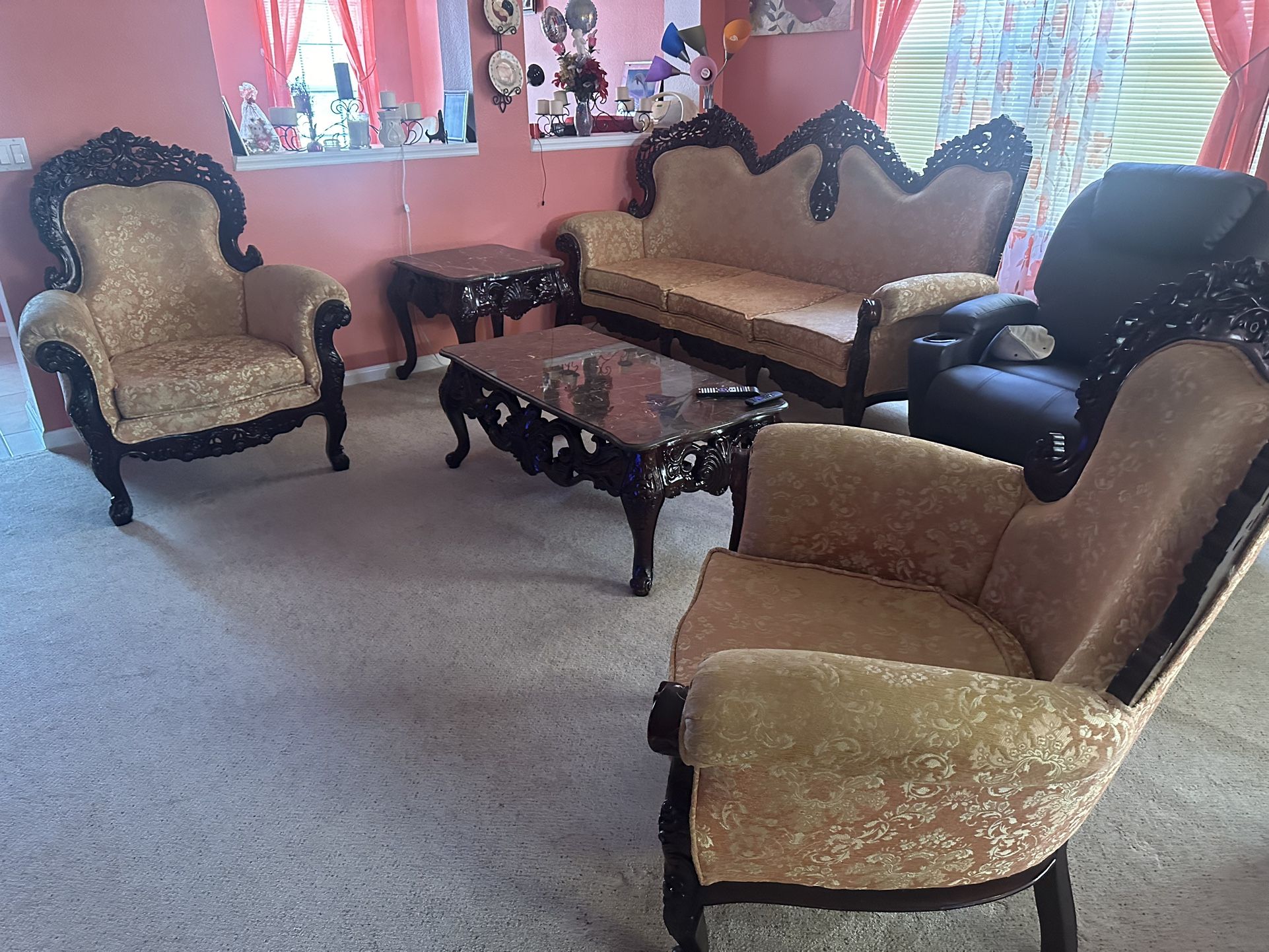 6 Piece Antique Living Room Set