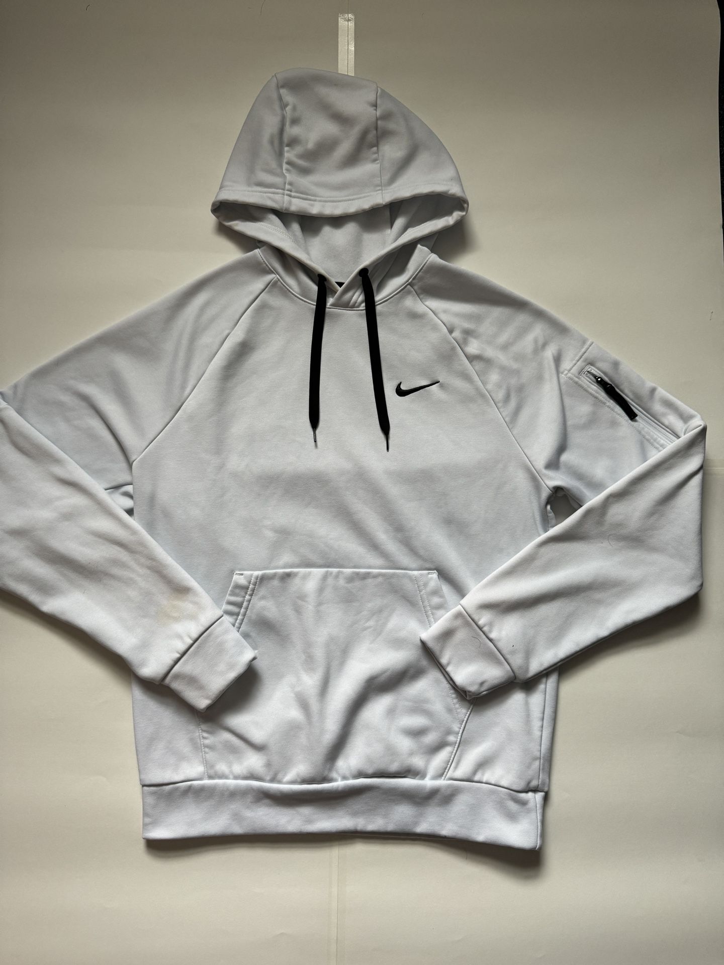 Unisex Nike Athletic White Active Therma Fit Polyester Classic Hoodie Size Small