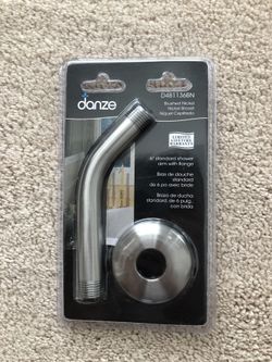danze 6” shower arm in brushed nickel