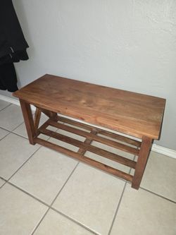 Acai Wood Decorative Bench 30" W x 12" D x 16" H