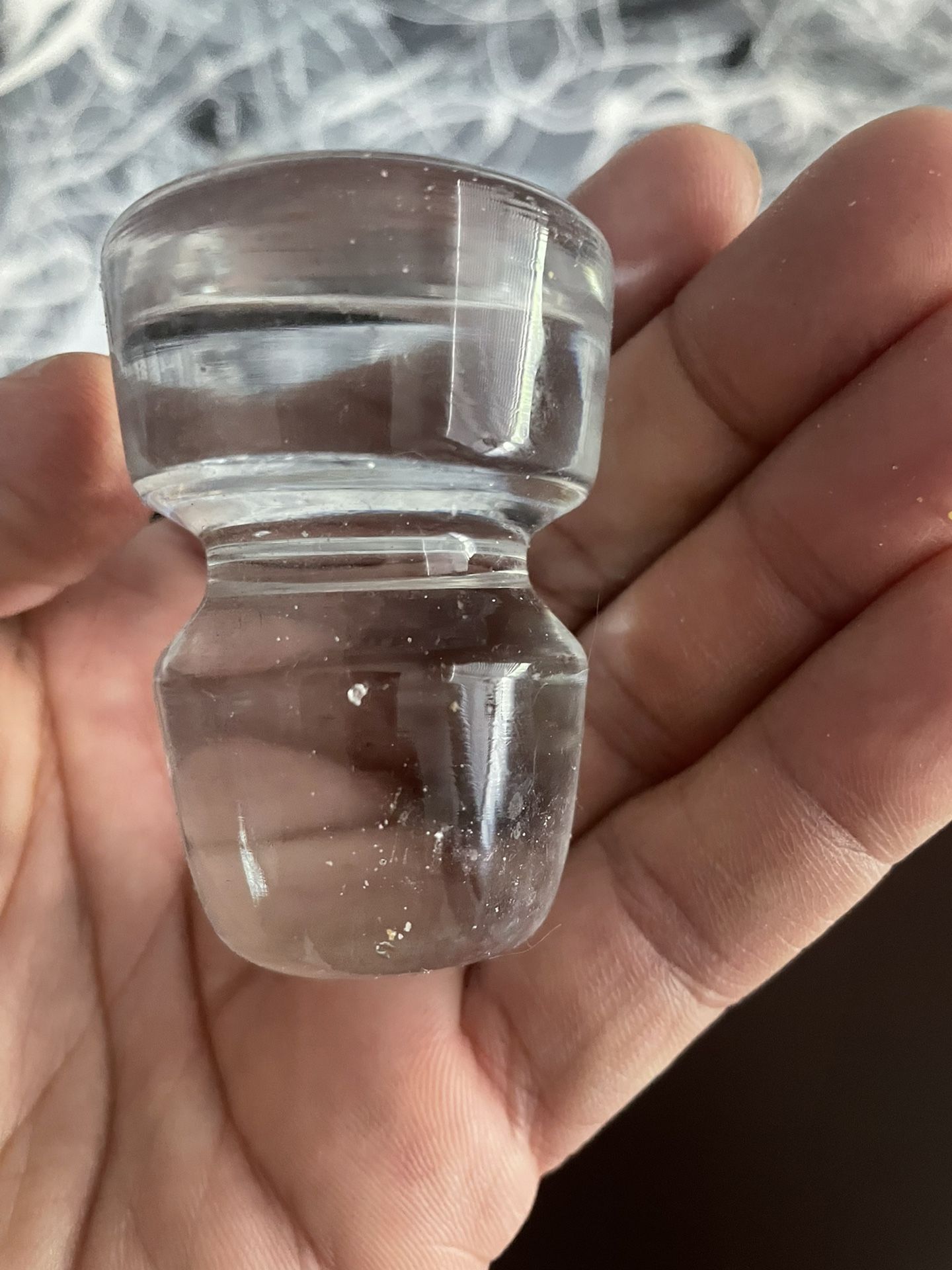 Vintage glass bottle top