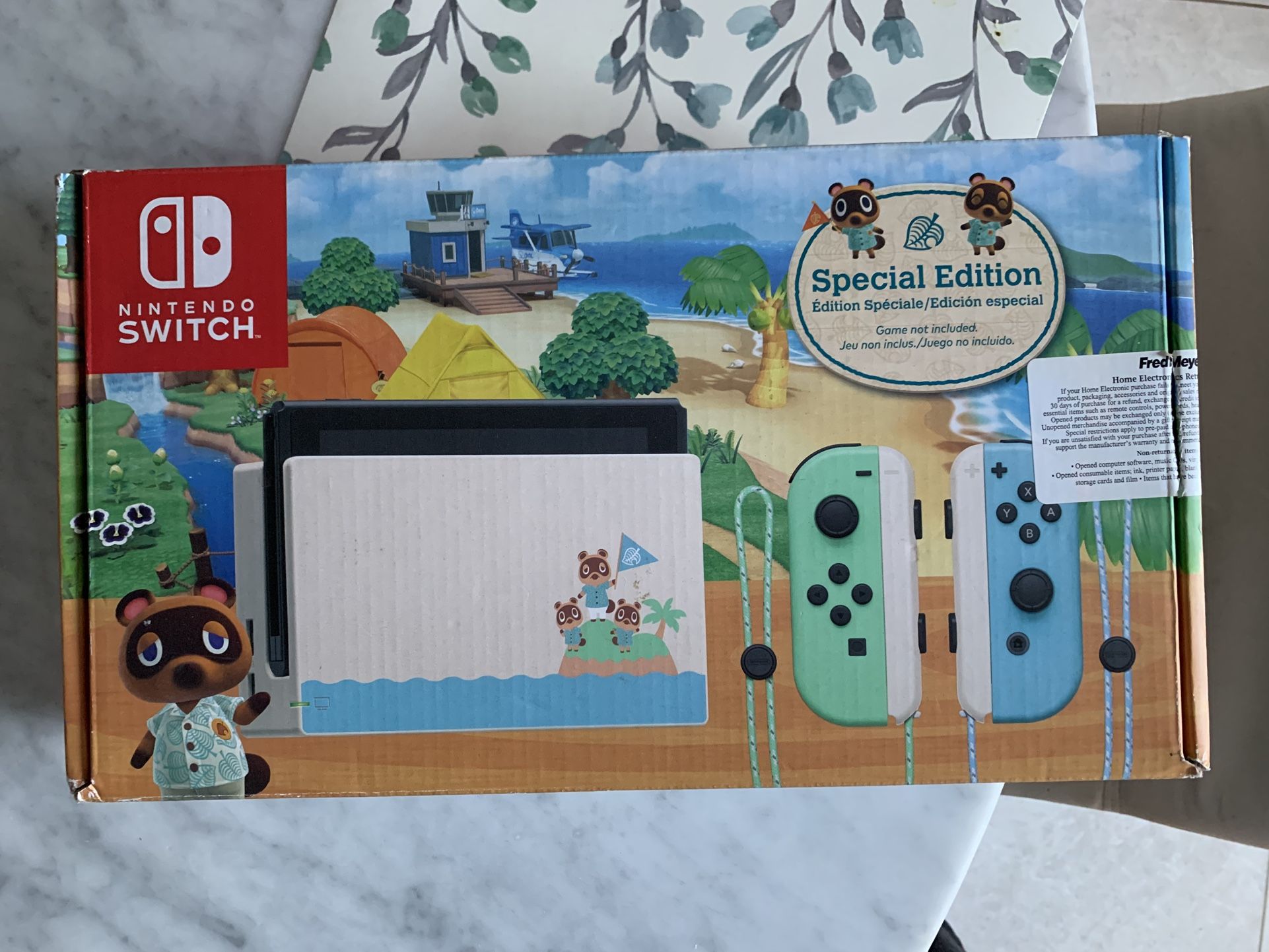 Nintendo Switch Gaming System Animal Crossing Special Edition 
