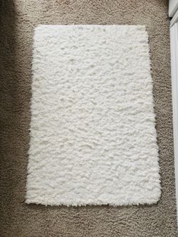 White Shag Area Rug