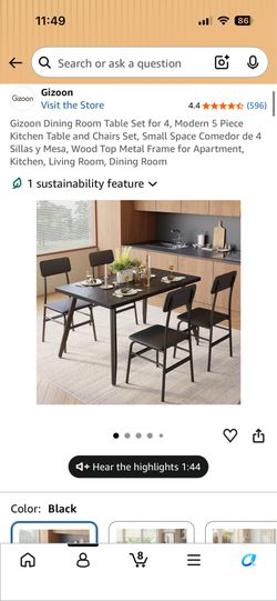 Dining Table Set for 4