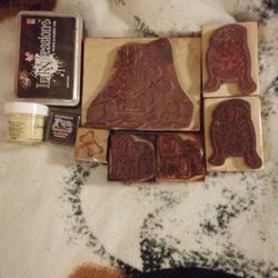 Bulldog Collection Of 6  Ink Stampers  For Crafting 