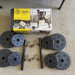 Vinyl Dumbbell Set 40 lbs 