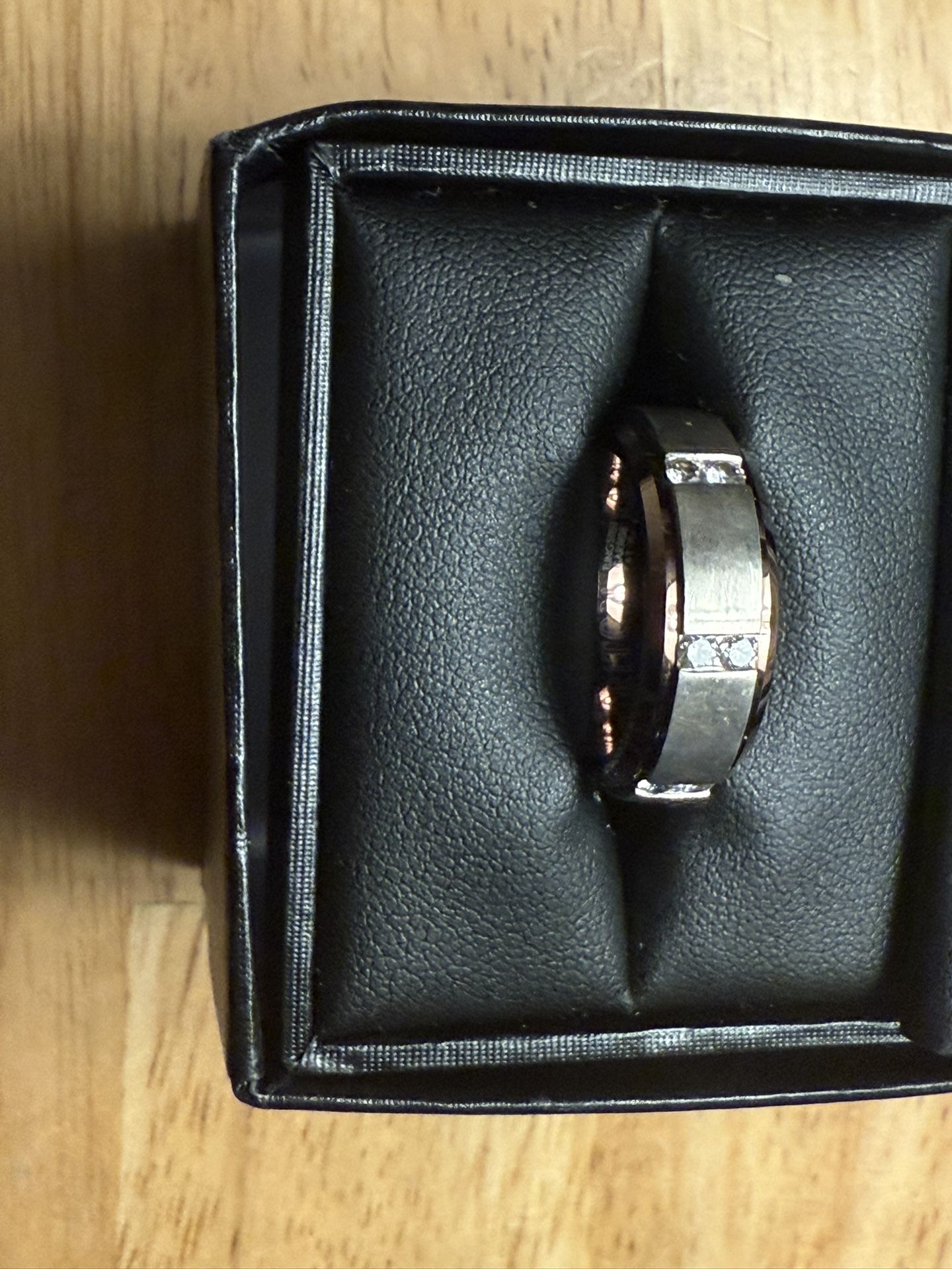 Men’s Carbide Titanium Wedding Band With Diamonds