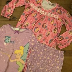 Girl’s Pajamas Sizes 5-6X & Slippers Too