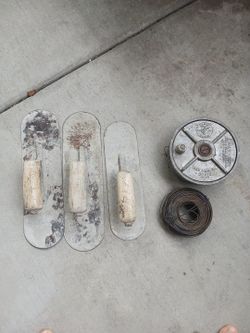 Klein wire reel. Extra wire. And Trowels