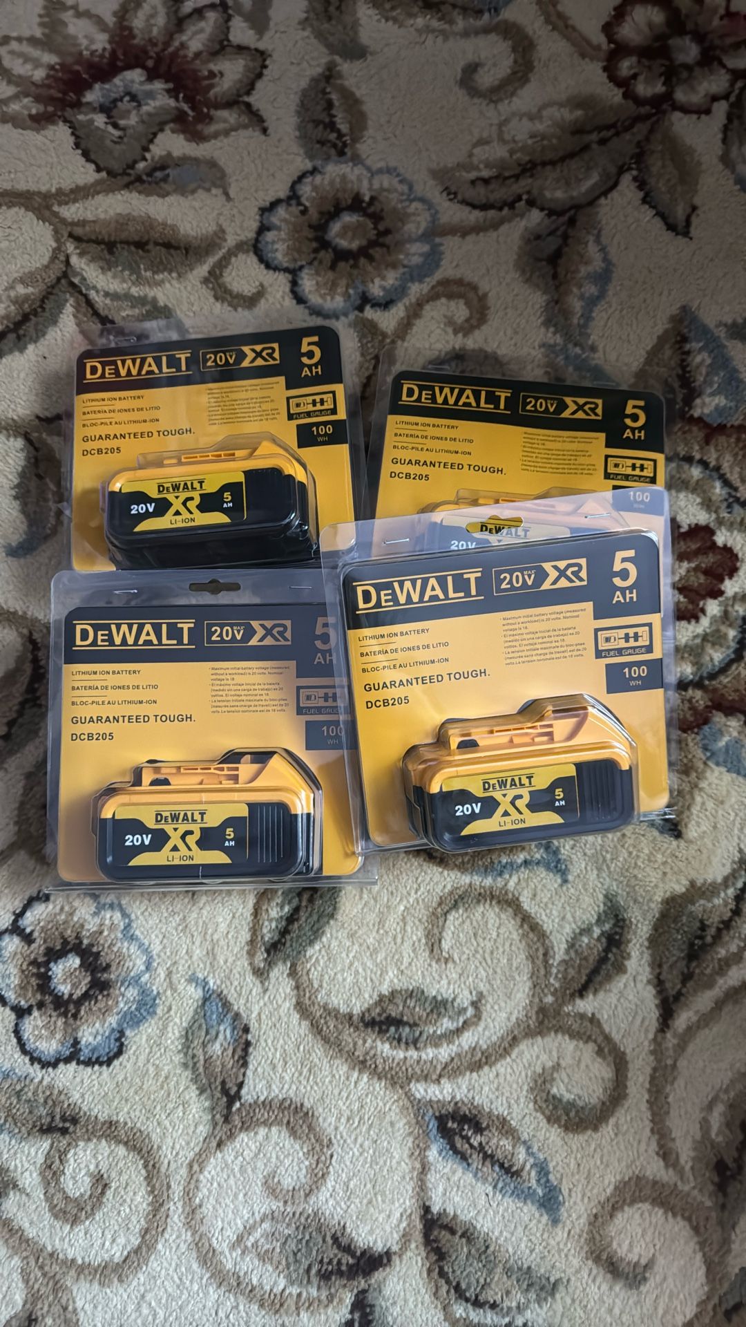 Brand New 4 Dewalt Battery 20V 5AH $240