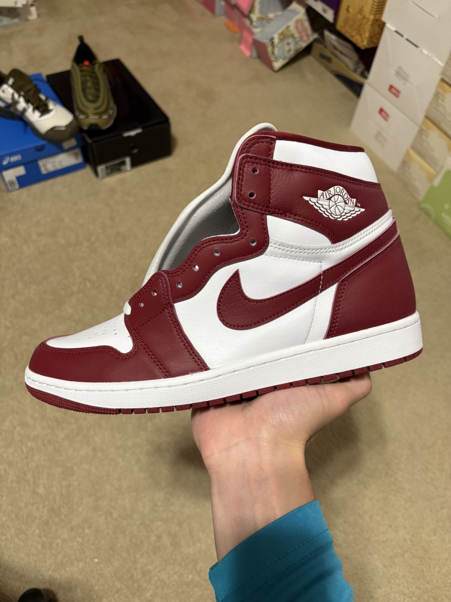 Size 12 - TRIED ON Air Jordan 1 Retro High OG Artisanal Team Red White