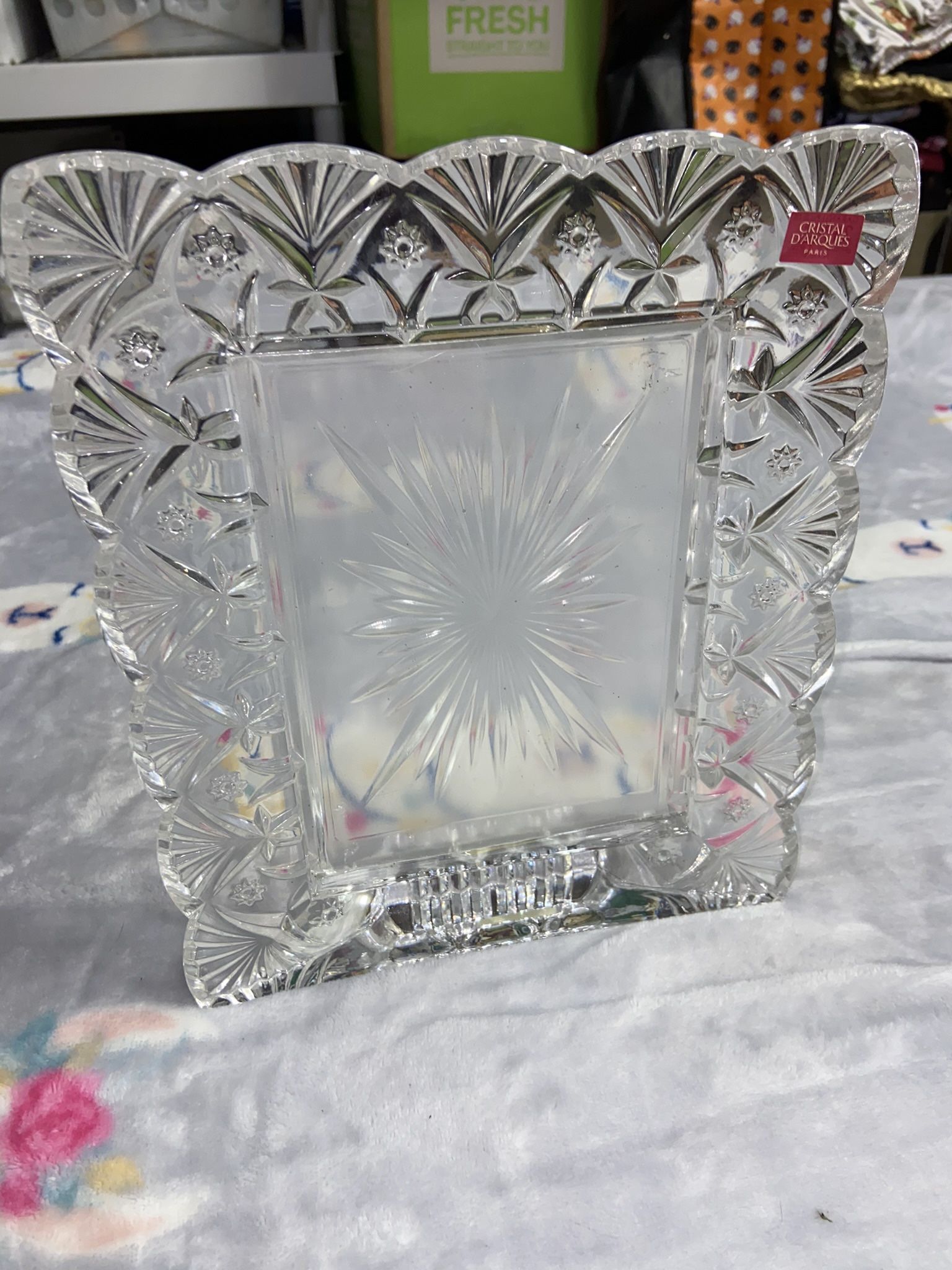 Crystal picture frame- cristal d’arques Paris 5x7