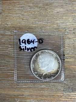 1964-D Kennedy Half Dollar Silver Coin